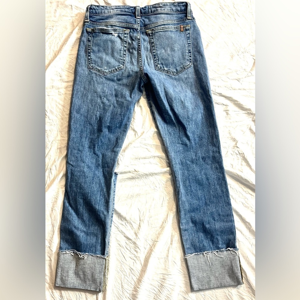 Joe’s Jeans Distressed Cuff Crop Women’s Blue Jeans Waist Size 26 - Picture 13 of 16